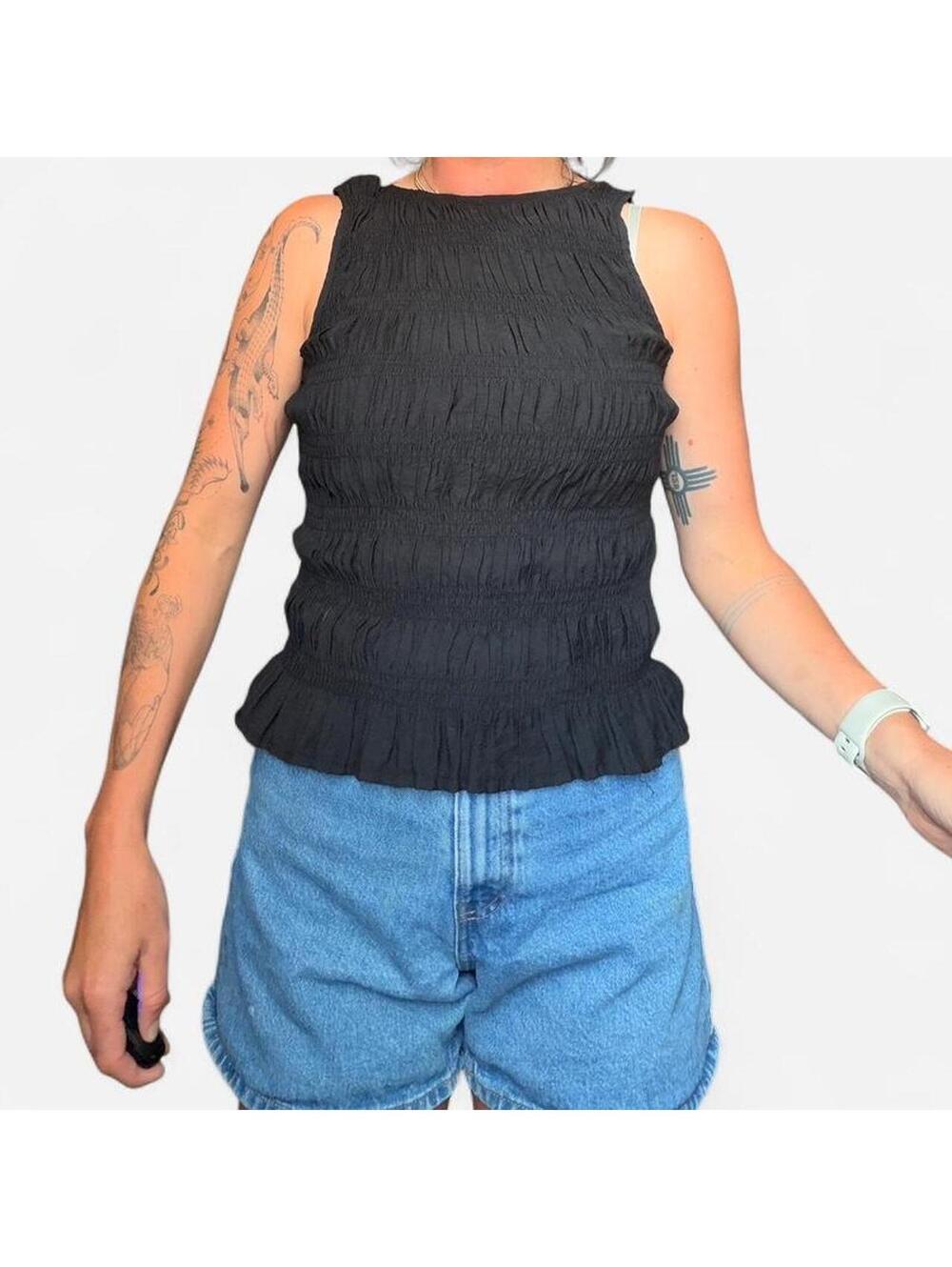 Women's Black Vests-tanks-cami